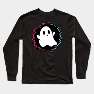 Glitch Ghost Long Sleeve T-Shirt